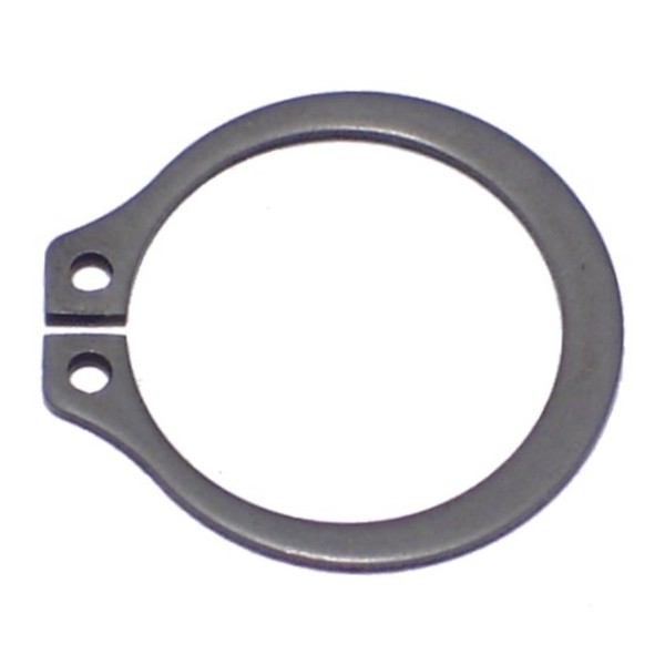 Midwest Fastener External Retaining Ring, Steel Plain Finish, 5/8 in Shaft Dia, 20 PK 61087